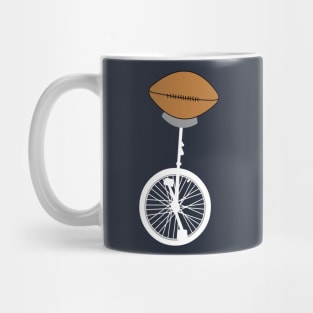 White Unicycle Football Mug